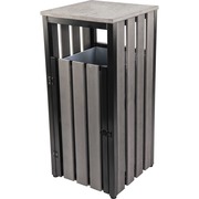 Lorell Rectangular Trash Can, Charcoal, Polystyrene 42693